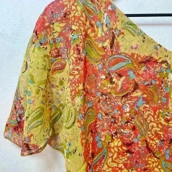 Angie One Shoulder Paisley Print Maxi Dress Size Small - Picture 2 of 10